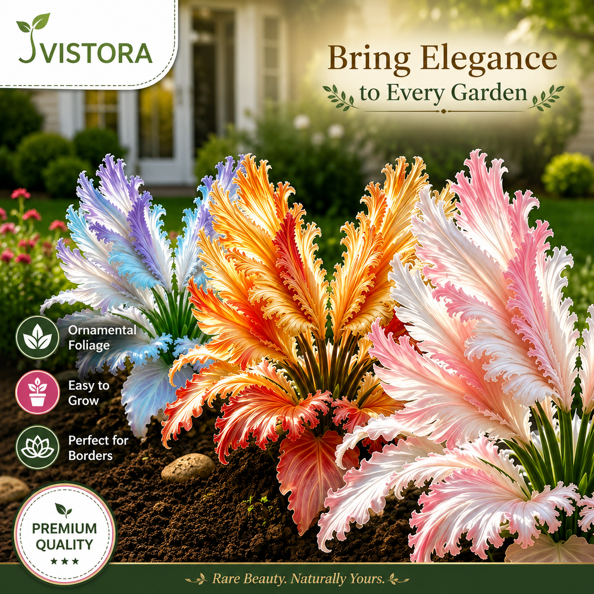 🌱Rare Swan Feather Hosta Bulbs -🦢 Graceful Foliage That Unfolds Like Swan Wings🔥Buy 6 Get 6 Free Bulbs🔥