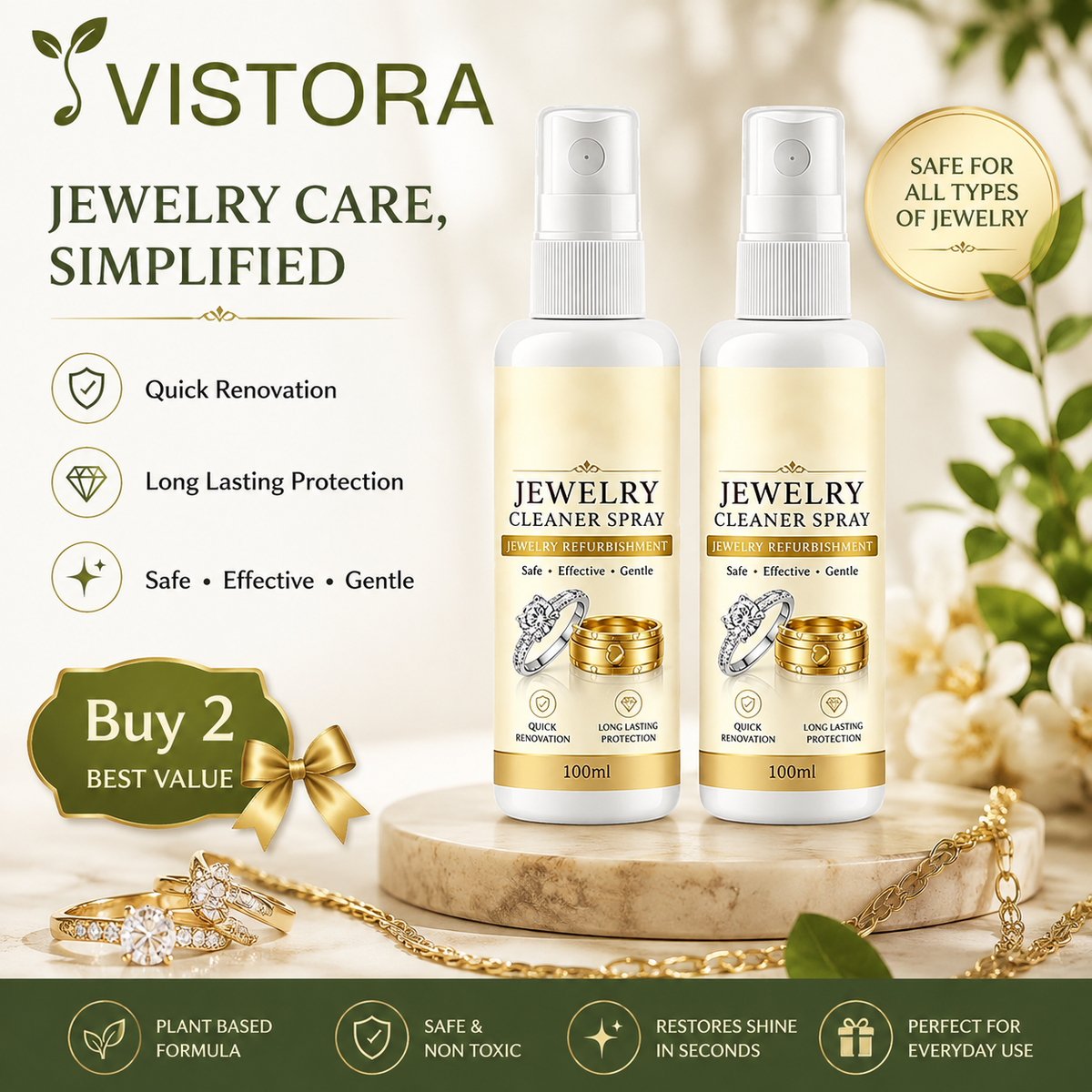 🔥HOT SALE 50% OFF 💍 Anti-Oxidation Jewelry Cleaner Spray 💎 Buy 1 Get 1 Free 💎