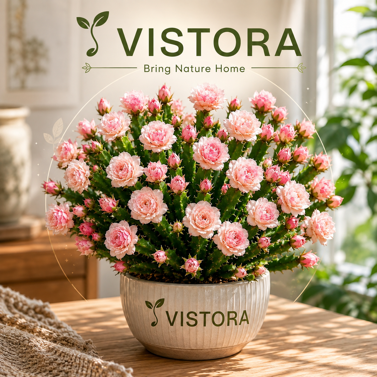 🌵🌹 Wait… Are Those Roses Growing on a Cactus? – Rare Rose Bloom Cactus• Easy-Care •perpetual bloom🌹Buy 4 Get 4 Free Bulbs🌹100gm Soil Free🌹