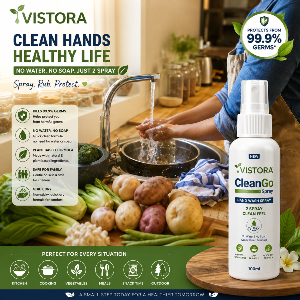 ⏰Limited Sale 49% OFF 🌿 CleanGo Spray - Instant Freshness 💧 No Water. No Soap. Just Spray & Go! 💧Buy 1 Get 1 free💧