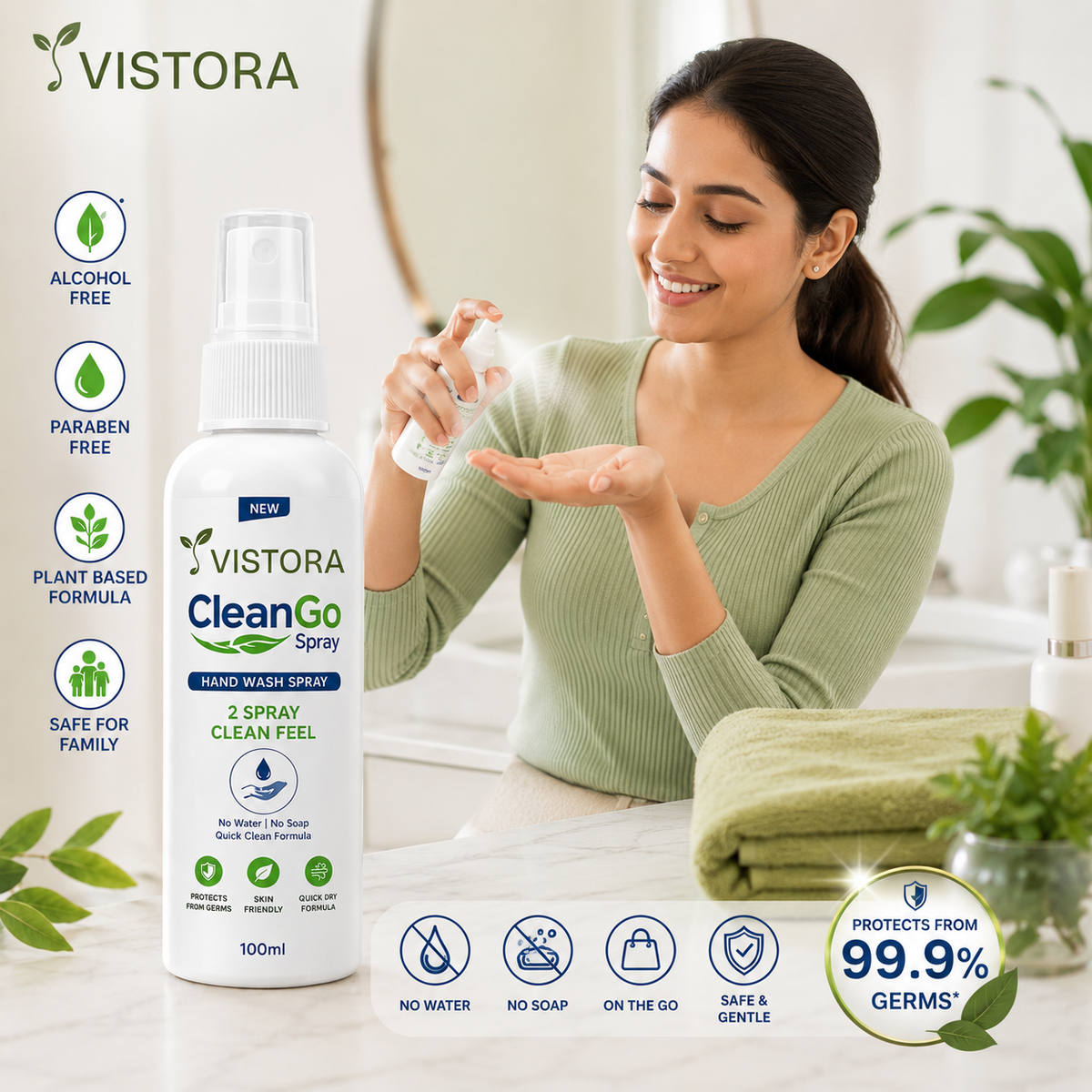 ⏰Limited Sale 49% OFF 🌿 CleanGo Spray - Instant Freshness 💧 No Water. No Soap. Just Spray & Go! 💧Buy 1 Get 1 free💧