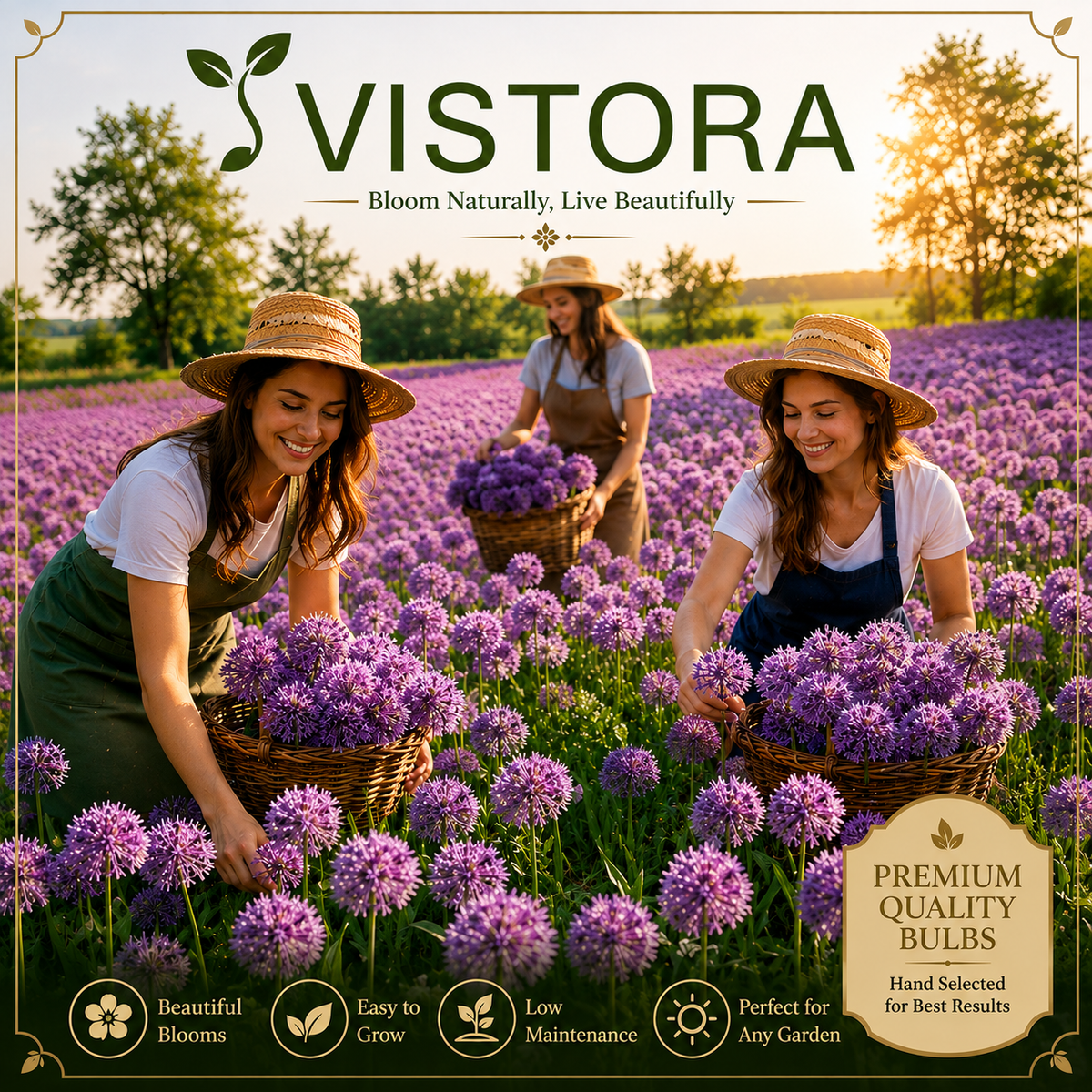 🌸 Giant Allium Bulbs 🌸 Giganteum Ornamental Onion Flower Bulbs 🌸 Buy 6 Get 6 Free Bulbs 🌸
