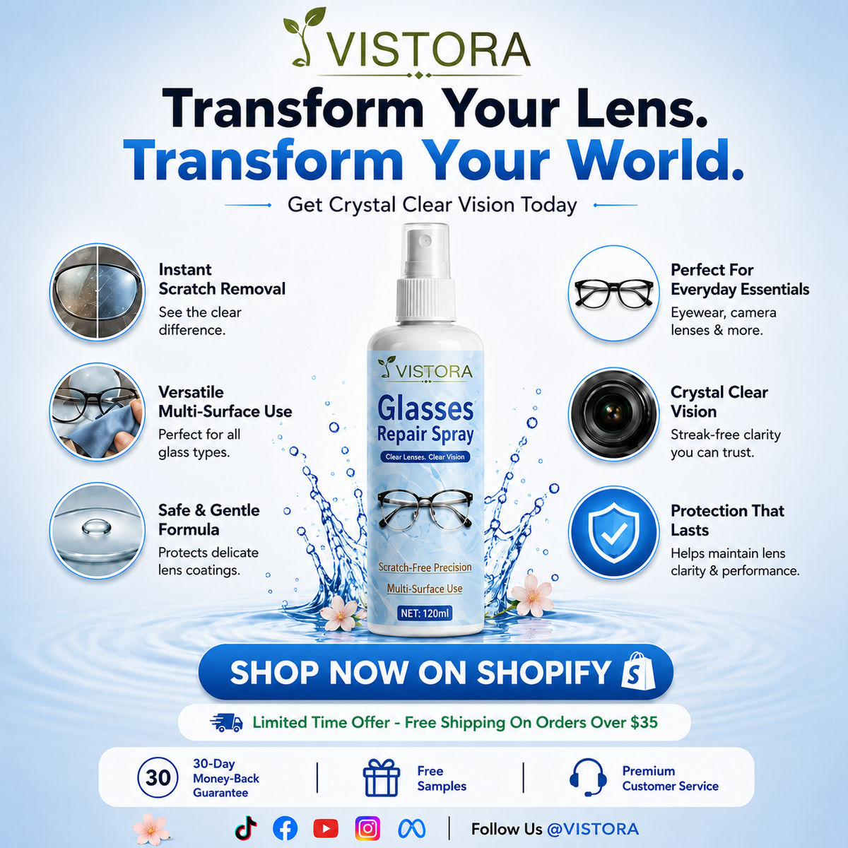 🔥HOT SALE 50% OFF😎Professional Lens Scratch Repair Spray 🔥Buy 1 Get 1 Free🔥