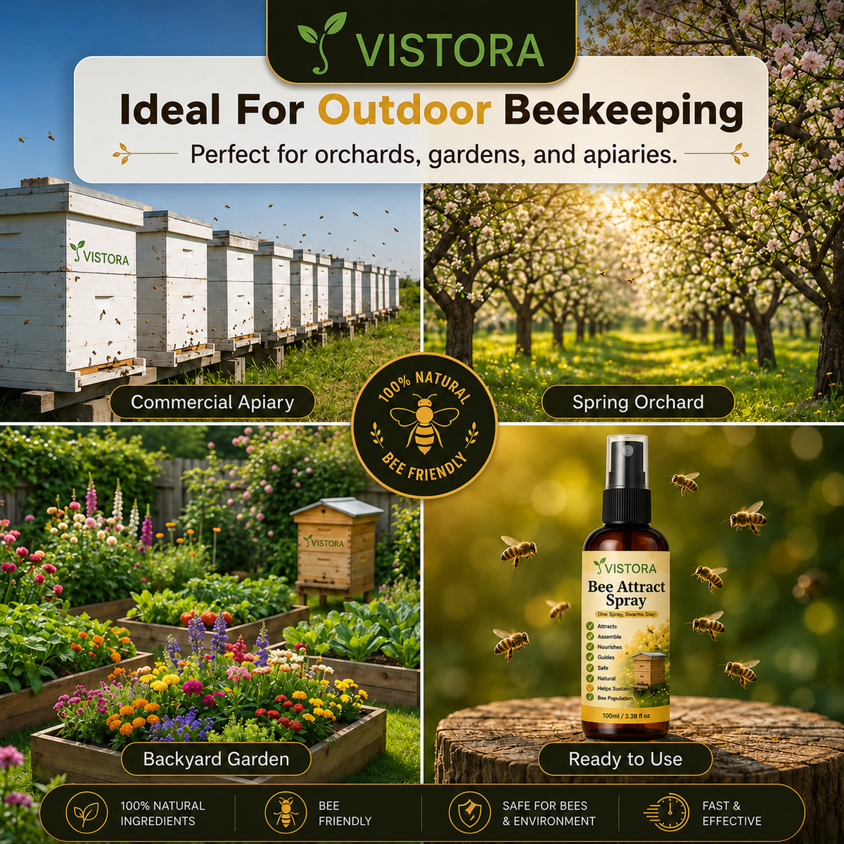 🐝Monsoon Limited-Time 50% OFF🐝Natural Outdoor Bee Attractant Spray🐝Buy 1 Get 1 Free🐝