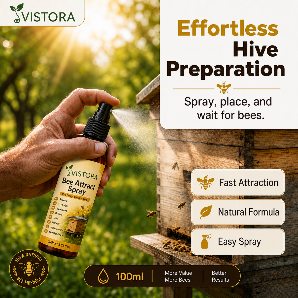 🐝Monsoon Limited-Time 50% OFF🐝Natural Outdoor Bee Attractant Spray🐝Buy 1 Get 1 Free🐝