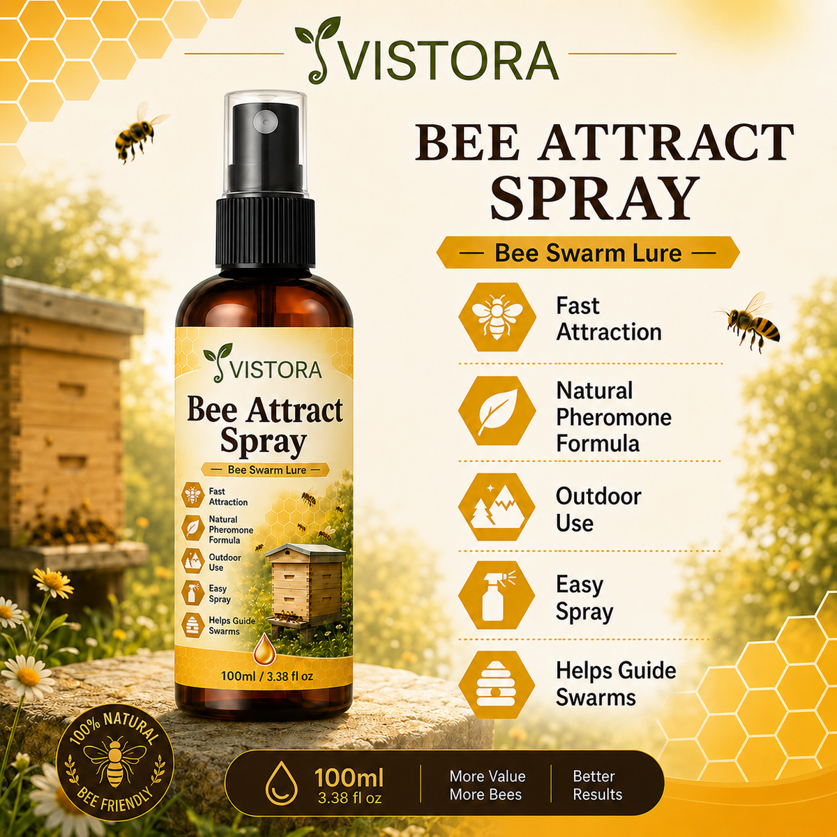 🐝Monsoon Limited-Time 50% OFF🐝Natural Outdoor Bee Attractant Spray🐝Buy 1 Get 1 Free🐝