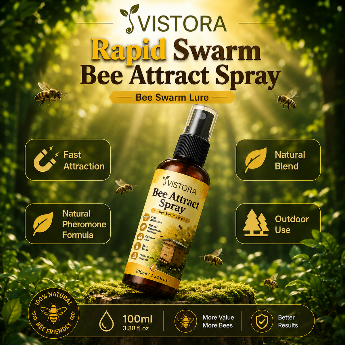 🐝Monsoon Limited-Time 50% OFF🐝Natural Outdoor Bee Attractant Spray🐝Buy 1 Get 1 Free🐝