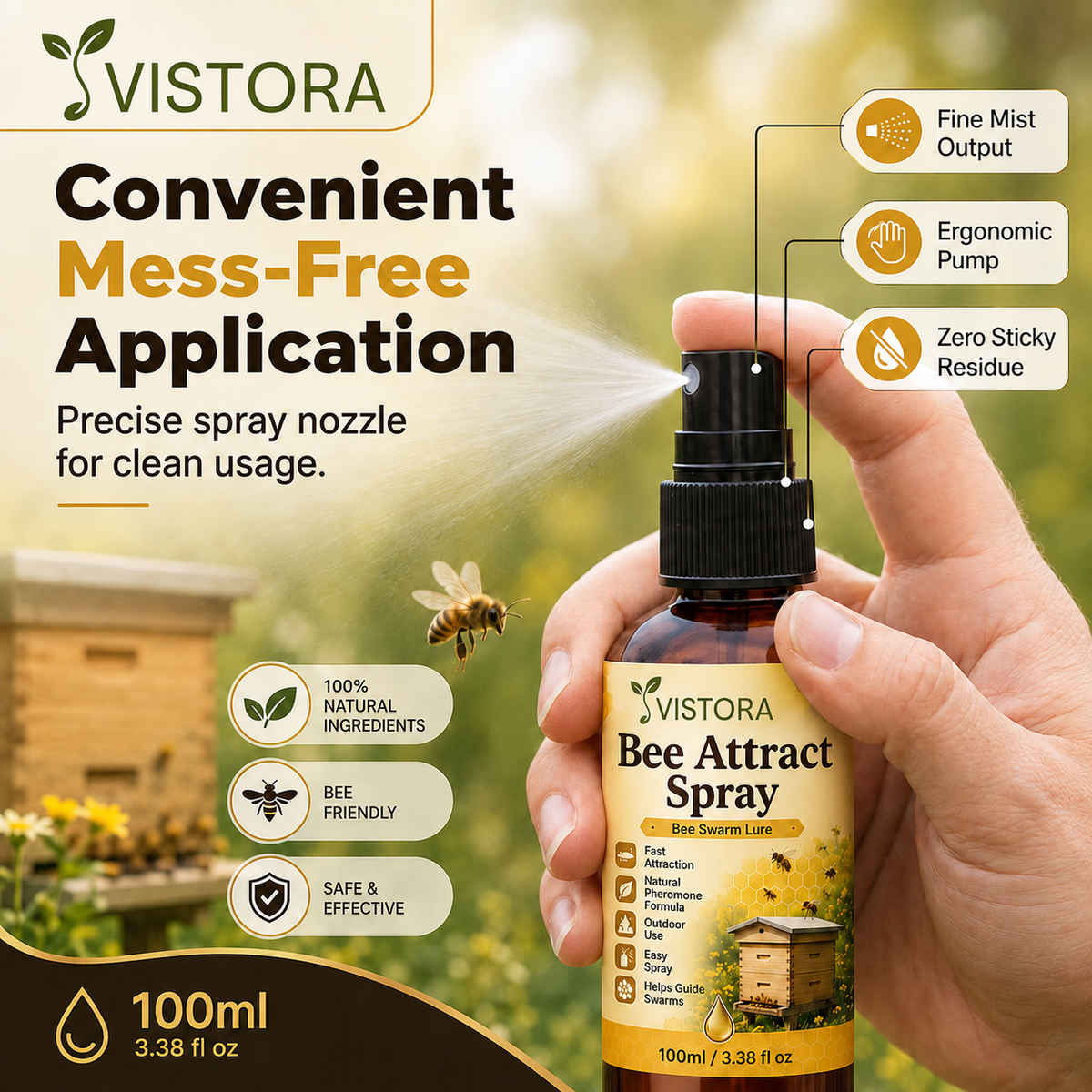 🐝Monsoon Limited-Time 50% OFF🐝Natural Outdoor Bee Attractant Spray🐝Buy 1 Get 1 Free🐝