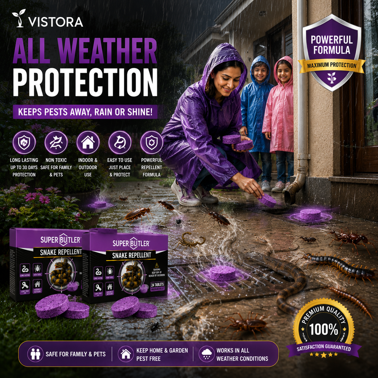 💥All-in-One Pest & Snake Protection Tablets | Instant Action Formula🔥Buy 1 Get 1 Free🔥1 Pack 24 Pcs