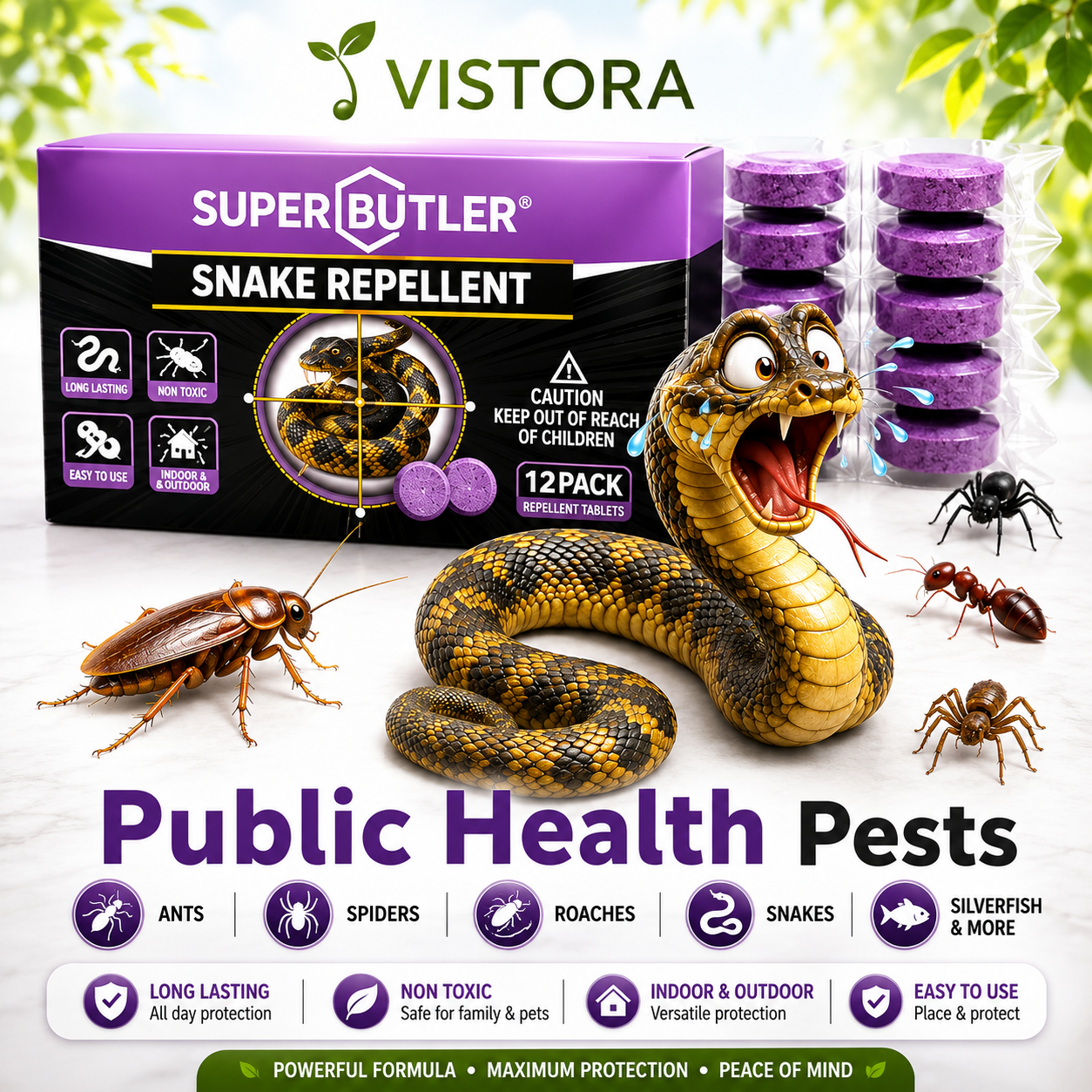💥All-in-One Pest & Snake Protection Tablets | Instant Action Formula🔥Buy 1 Get 1 Free🔥1 Pack 24 Pcs