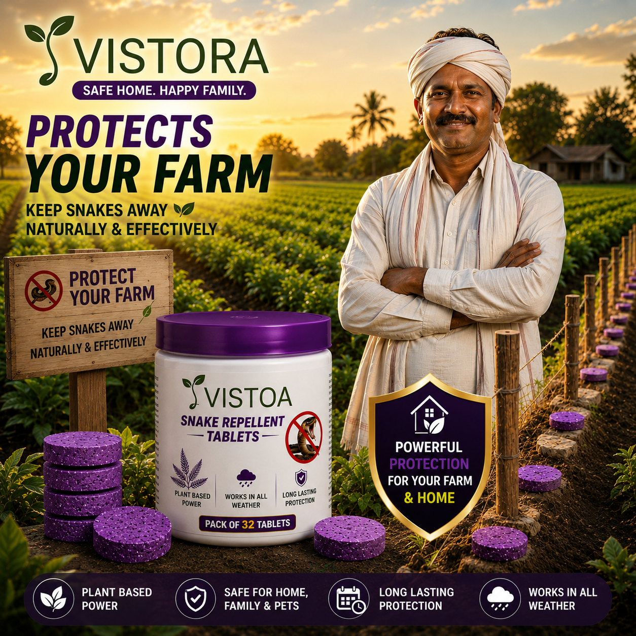 💥Powerful Protection Snake Repellent Tablets for Home, Farm & Garden | Instant Action Formula🔥Buy 1 Get 1 Free🔥