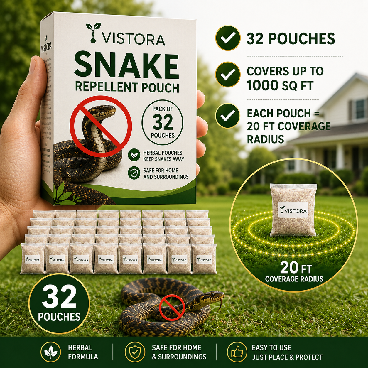 🥰HOT SALE 49% OFF🥰 🐍 Snake Repellent Pouches 🐍 (PACK OF 32)