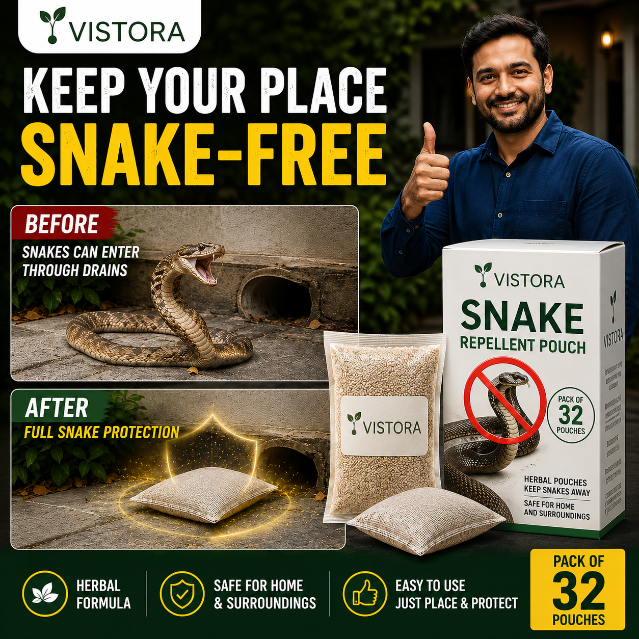 🥰HOT SALE 49% OFF🥰 🐍 Snake Repellent Pouches 🐍 (PACK OF 32)