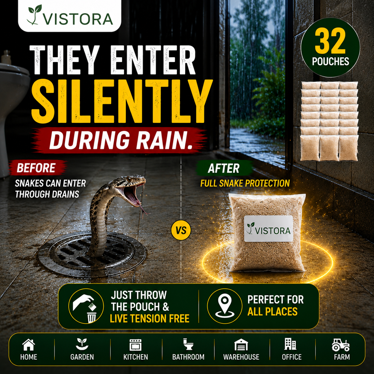 🥰HOT SALE 49% OFF🥰 🐍 Snake Repellent Pouches 🐍 (PACK OF 32)