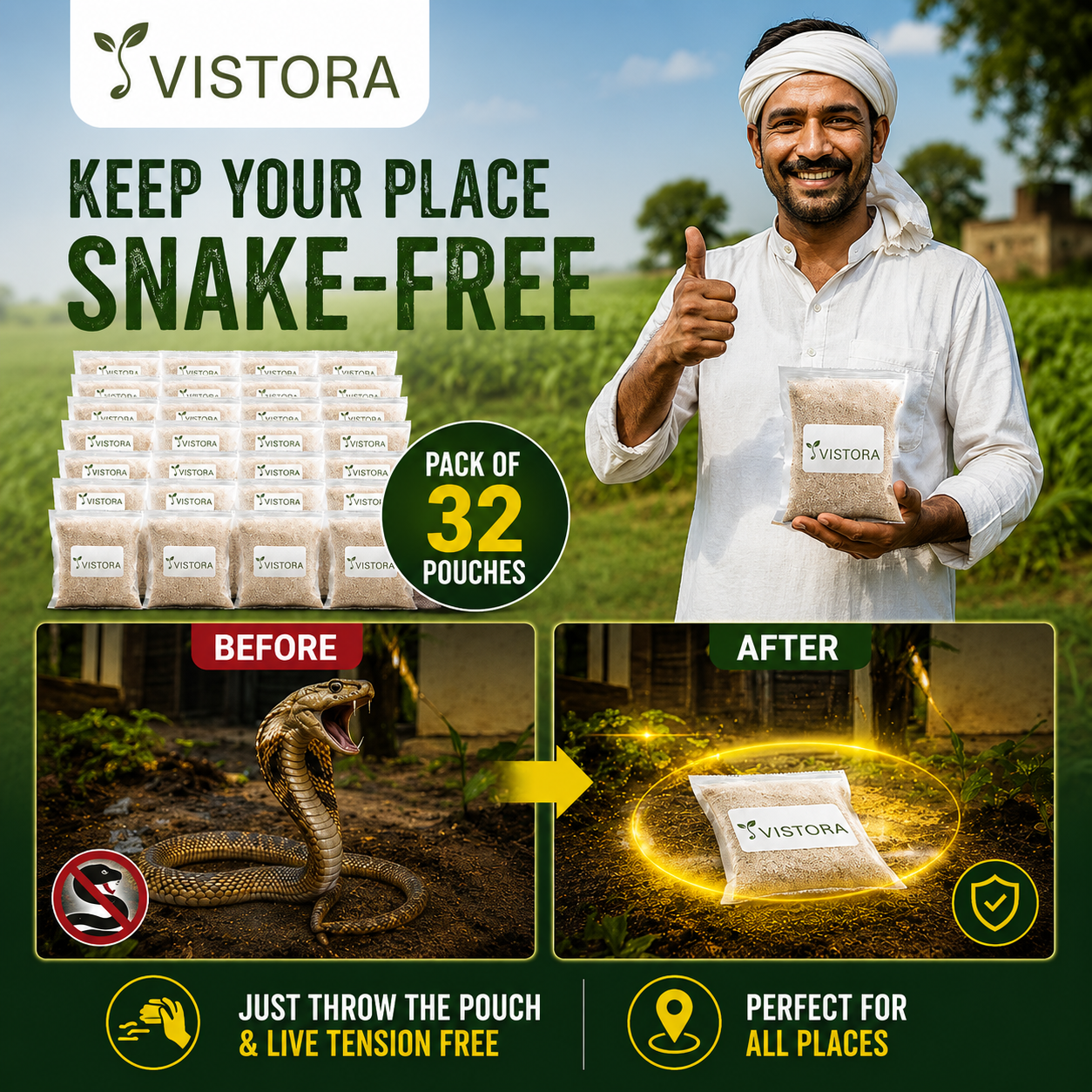 🥰HOT SALE 49% OFF🥰 🐍 Snake Repellent Pouches 🐍 (PACK OF 32)