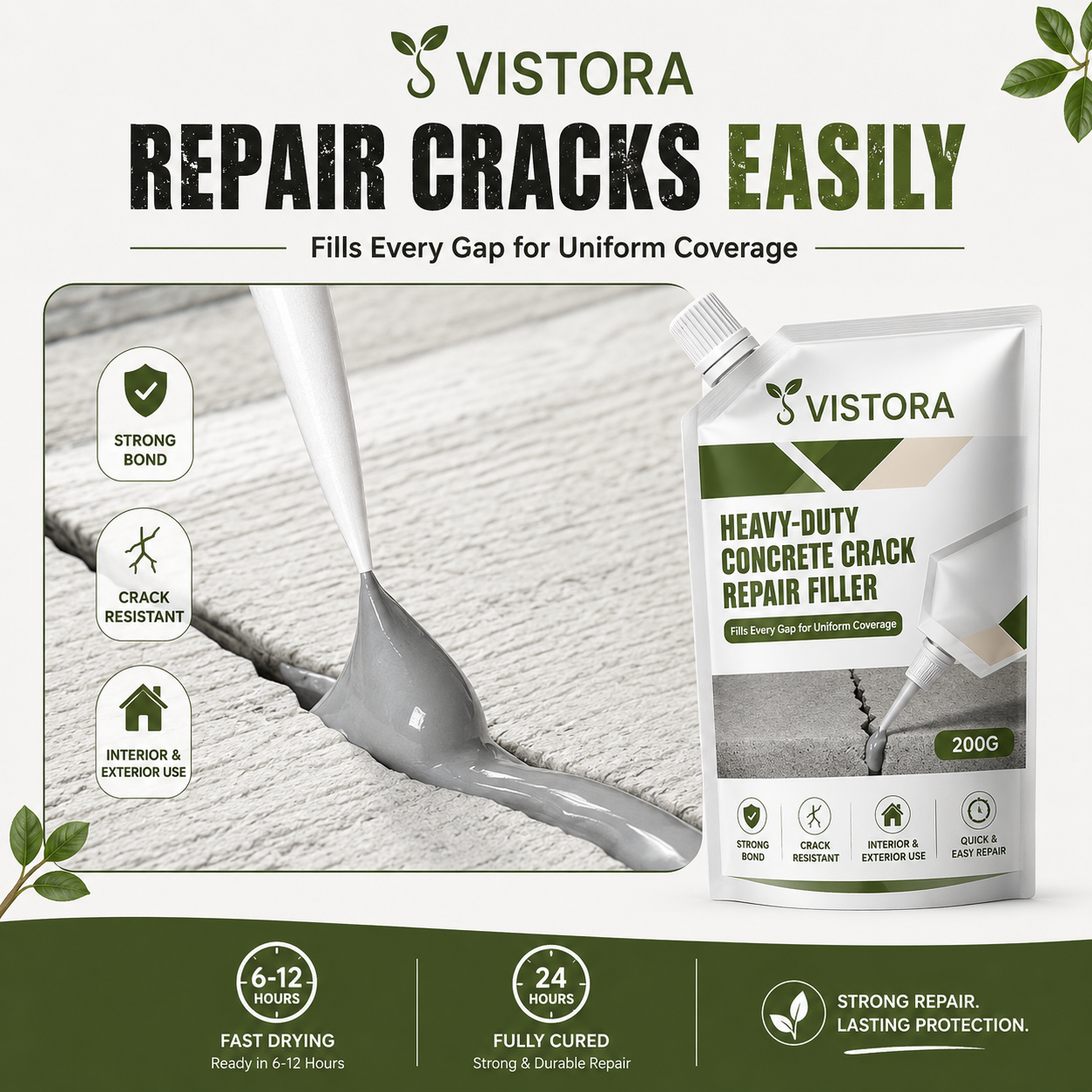 ⏰Limited Sale 49% OFF 🌿💧Heavy-Duty Concrete Crack Repair Adhesive 💧Buy 1 Get 1 free💧