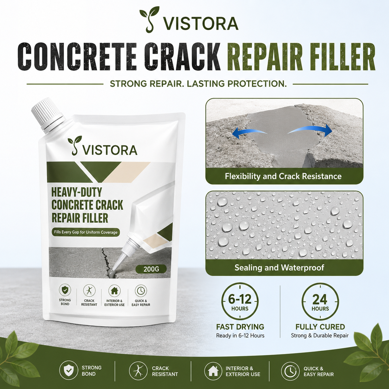 ⏰Limited Sale 49% OFF 🌿💧Heavy-Duty Concrete Crack Repair Adhesive 💧Buy 1 Get 1 free💧