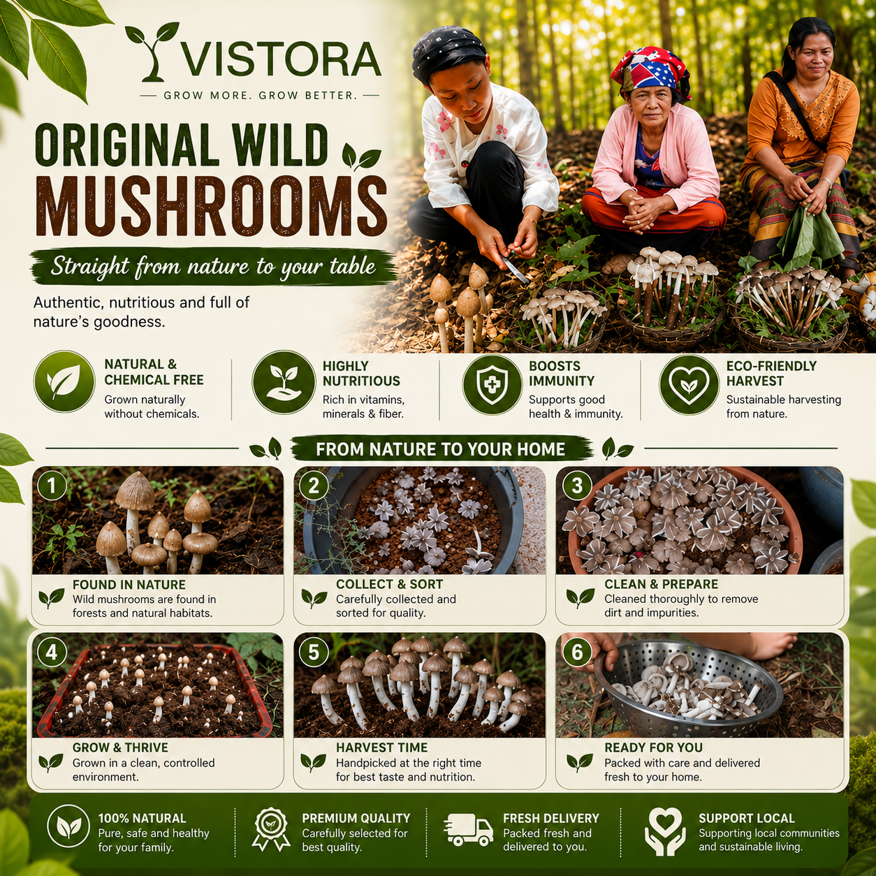 🥳2026 HOT SALE🥳💞50K+ SOLD!✨Premium Organic Mushroom Harvest Grow Kit Seeds – Buy 1 Get 1 Free Special Pack