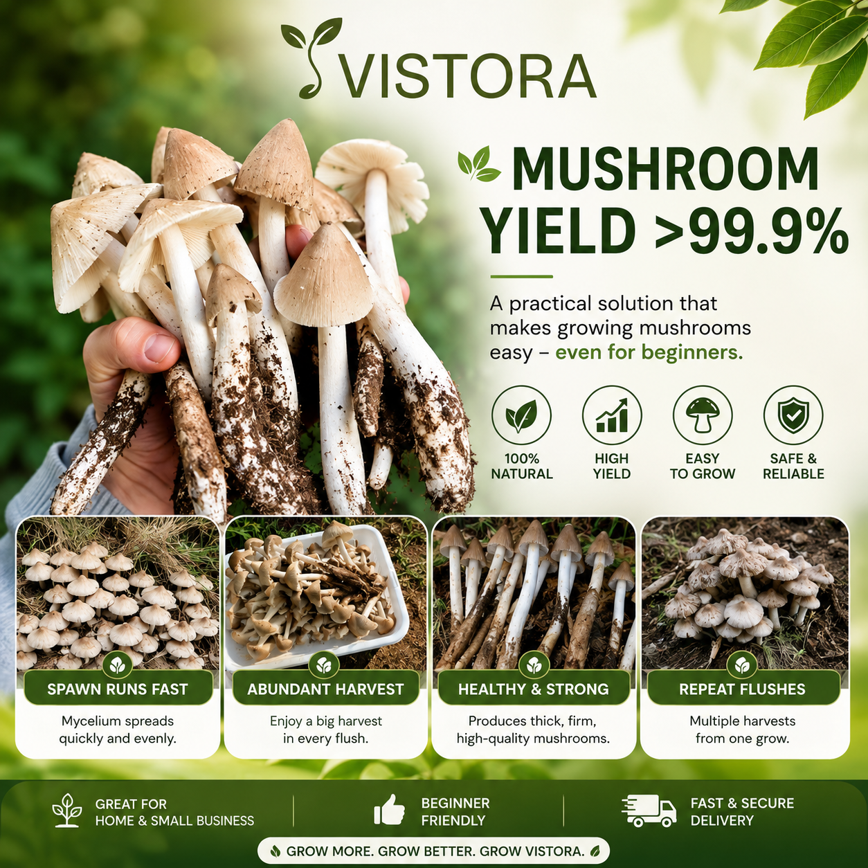 🥳2026 HOT SALE🥳💞50K+ SOLD!✨Premium Organic Mushroom Harvest Grow Kit Seeds – Buy 1 Get 1 Free Special Pack