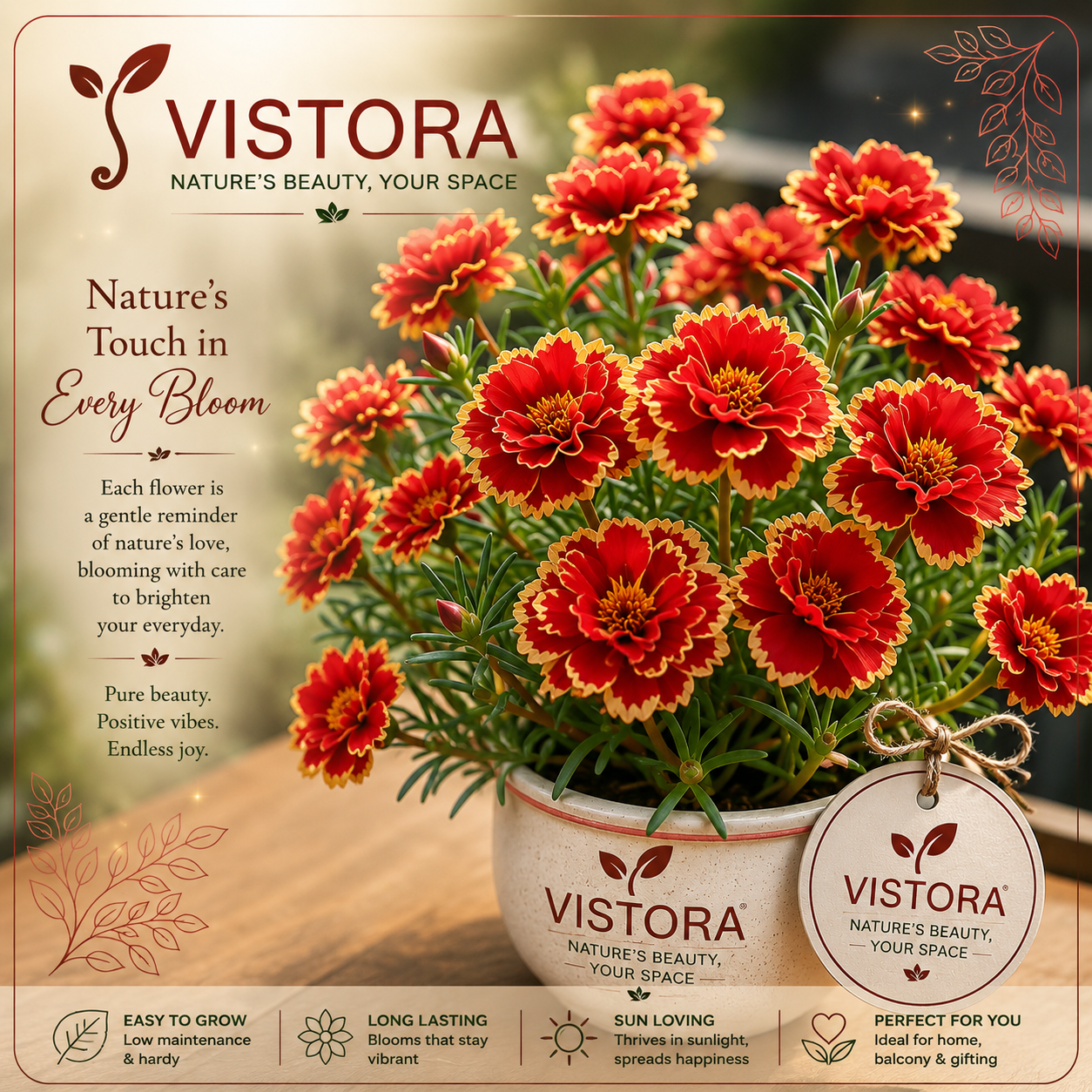 🌹【7 days germination】Last Day Up to 50% OFF💐Muti-Color Golden Lace Portulaca🌸 Buy 1 Get 1 Free 🌸