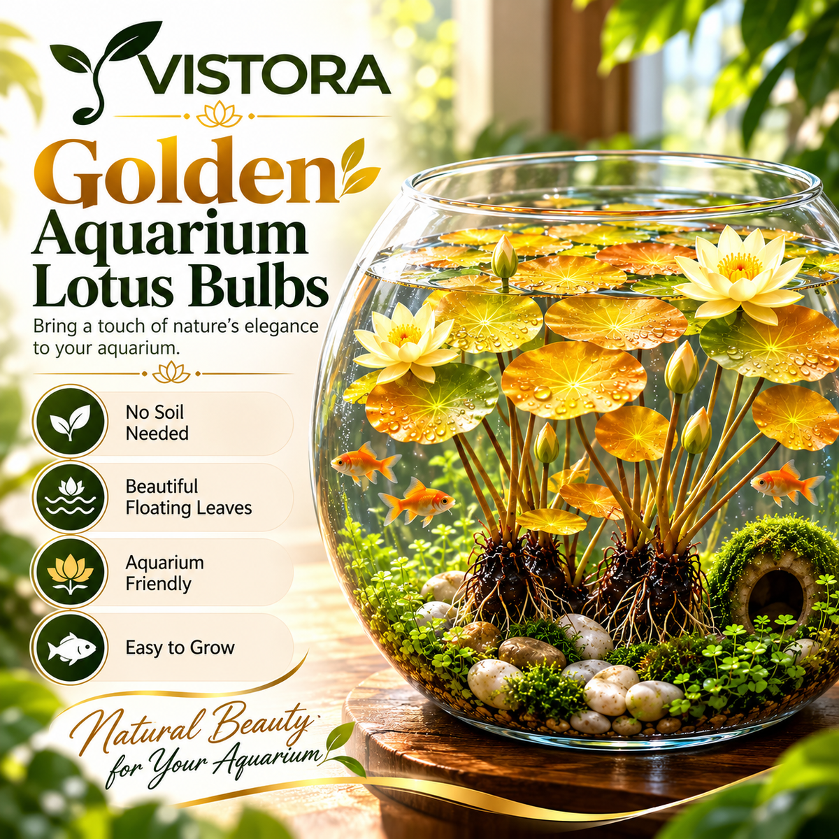 🐟 RED AQUARIUM LOTUS ROOTS BULBS🌿 TURN YOUR AQUARIUM INTO A LIVING GARDEN🌿✨ Buy 4 Get 4 Free Bulbs ✨