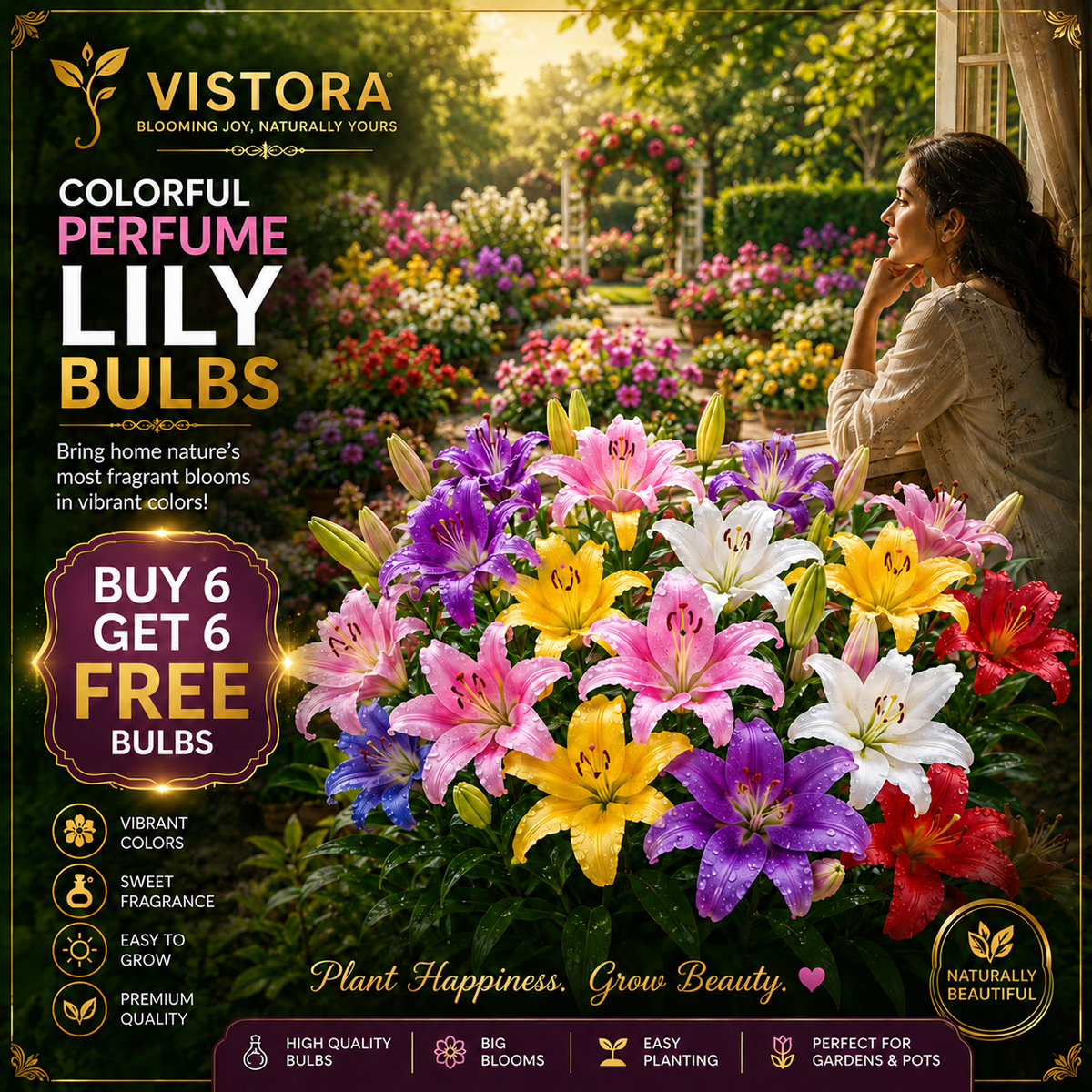 🌺 COLORFUL PERFUME LILY BULBS—FRESH AND SWEET | 🌺 Buy 6 Get 6 Free Bulbs 🌺