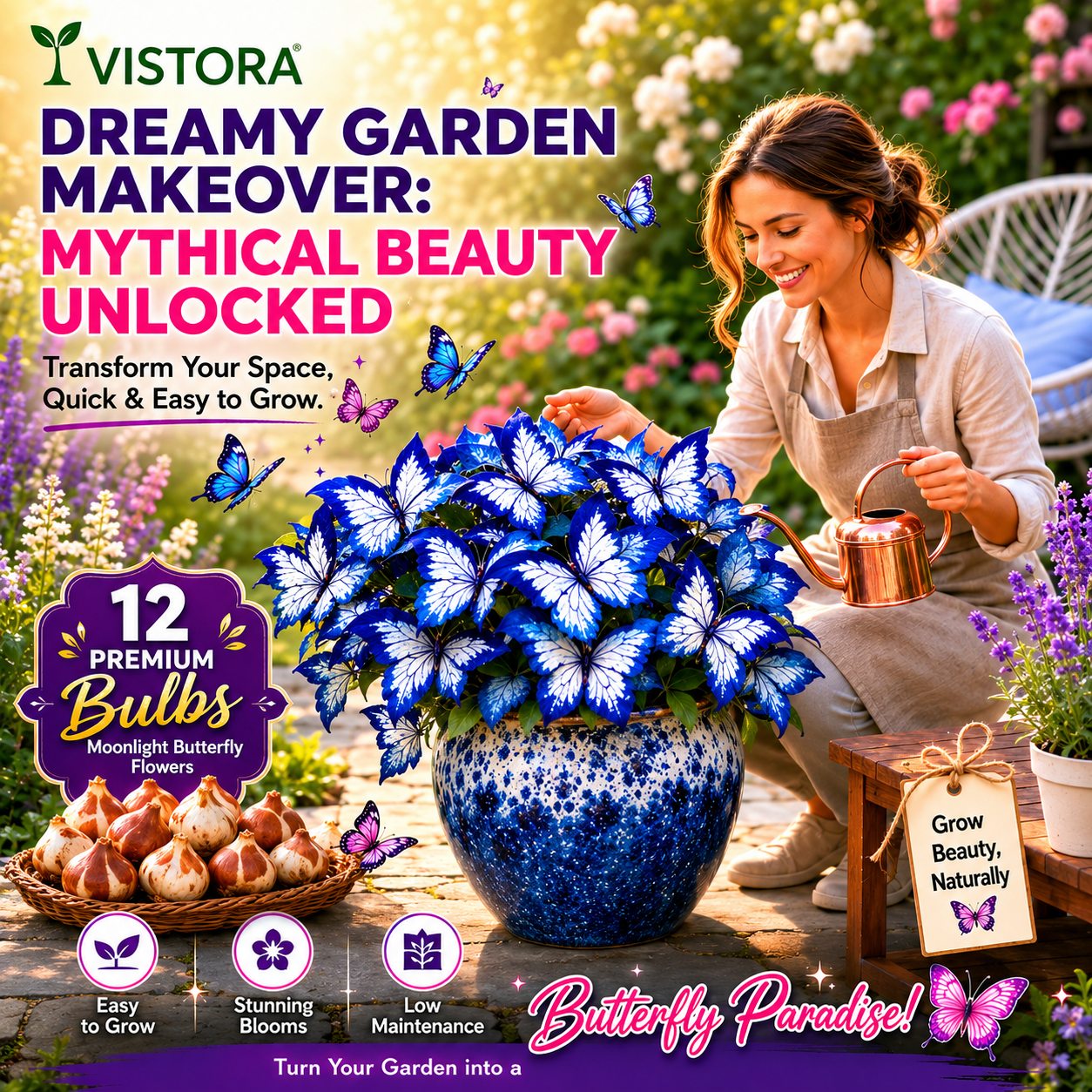 🦋 Whimsical Butterfly Shaped Flower Bulbs ✨ | 🌸 Buy 6 Get 6 Free Bulbs🌸