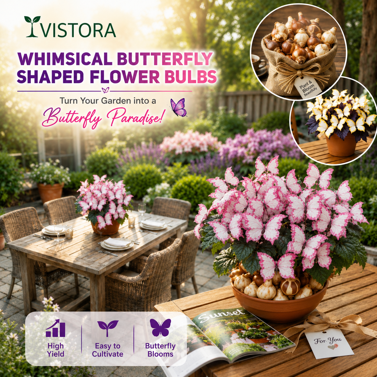 🦋 Whimsical Butterfly Shaped Flower Bulbs ✨ | 🌸 Buy 6 Get 6 Free Bulbs🌸
