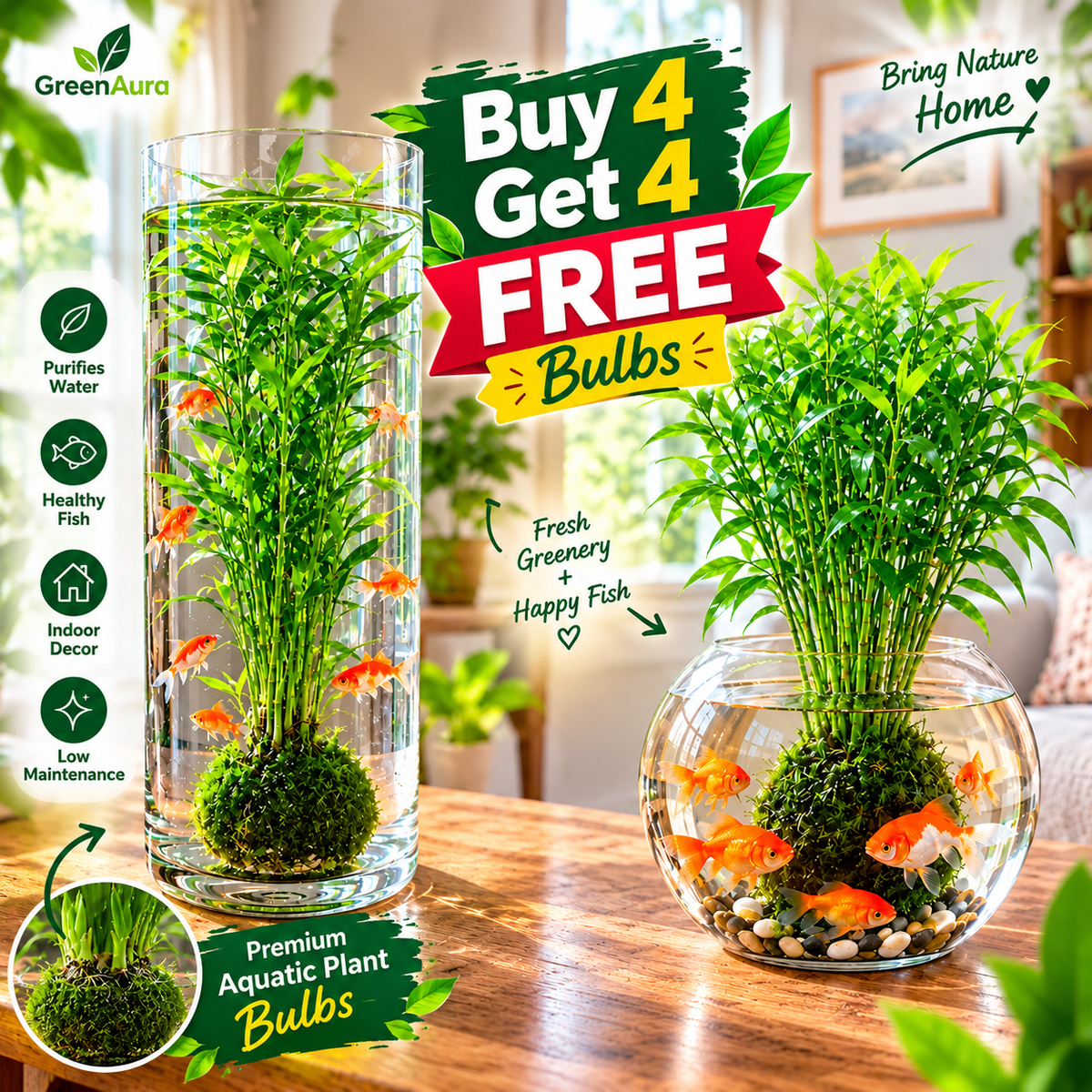 🎋 Rare Mini Rice Bamboo Bulbs 🌿 Easy Hydroponic Growing ✨ Buy 4 Get 4 Free Bulbs ✨