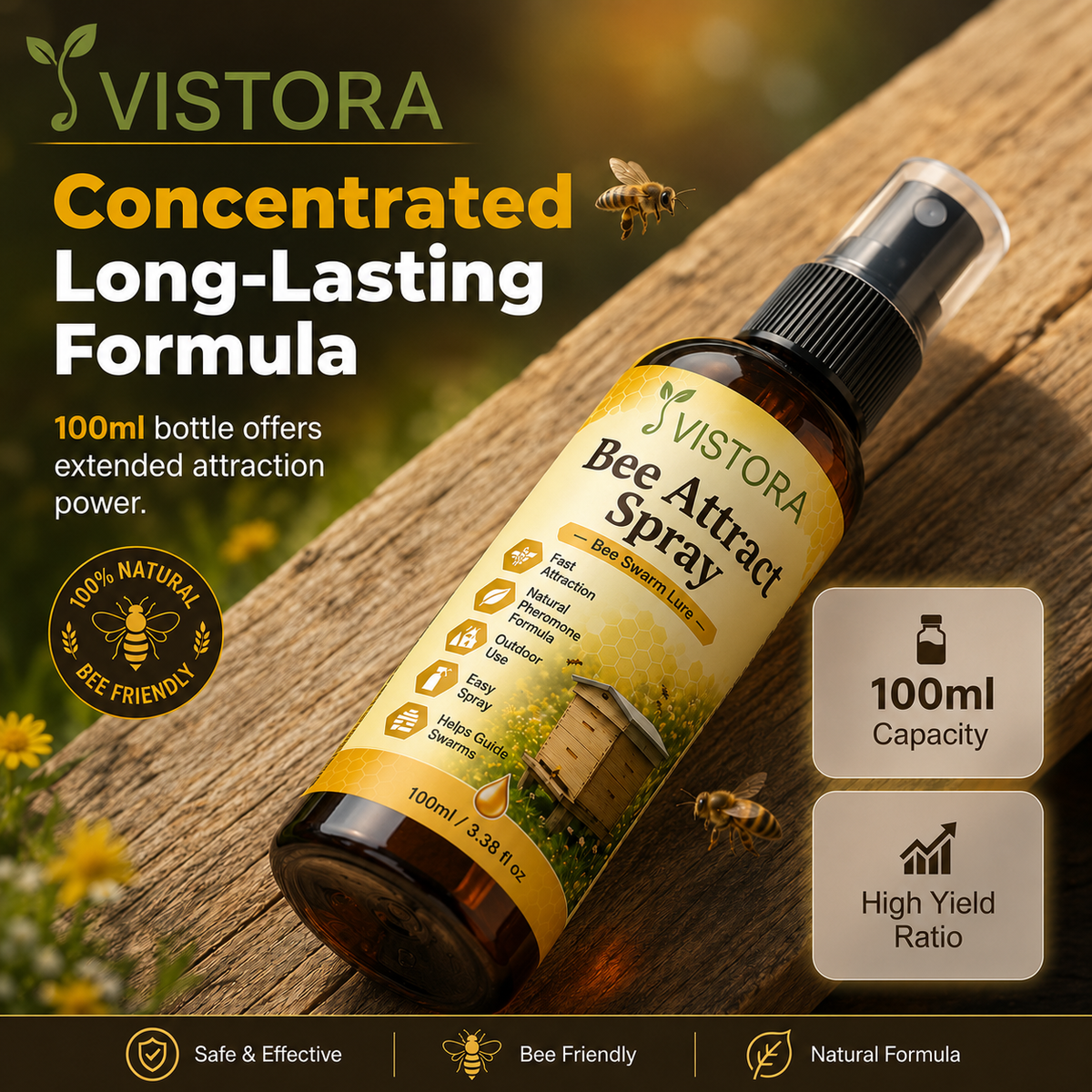 🐝Monsoon Limited-Time 50% OFF🐝Natural Outdoor Bee Attractant Spray🐝Buy 1 Get 1 Free🐝