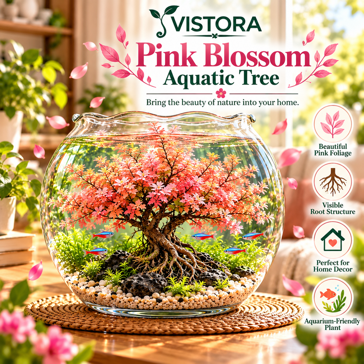 🔥 Crimson Sakura Aquatic Tree Bulbs – Grow a Fiery Underwater Mini Forest✨ Buy 4 Get 4 Free Bulbs ✨
