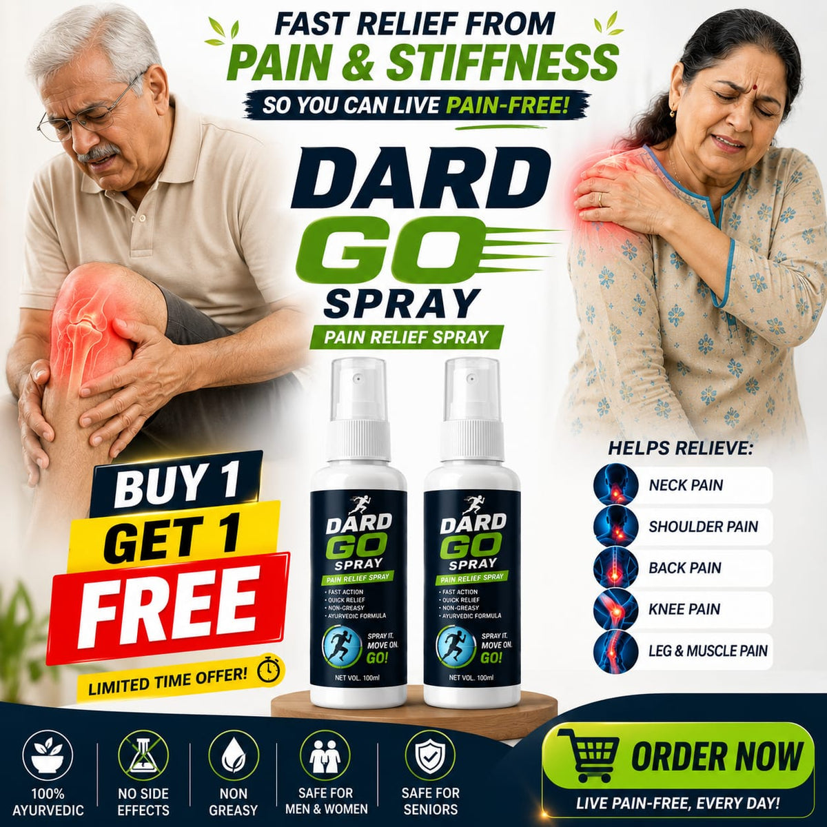 💥 HOT SALE 50% OFF 💪 DARD GO SPRAY 🏃 SPRAY. RELIEVE. MOVE! 💥 PAIN OUT, POWER ON! 🔥Buy 1 Get 1 Free🔥